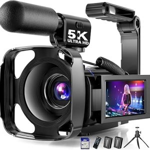 5K Video Camera Camcorder, UHD 64MP Vlogging Camera